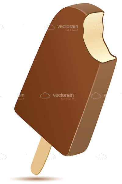 Ice Cream on a Stick with Chocolate